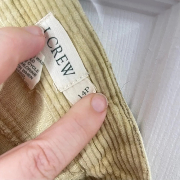 J Crew Corduroy Women Timeless Classic Mom Mum Fit Pants size 14 Petite - Picture 6 of 7